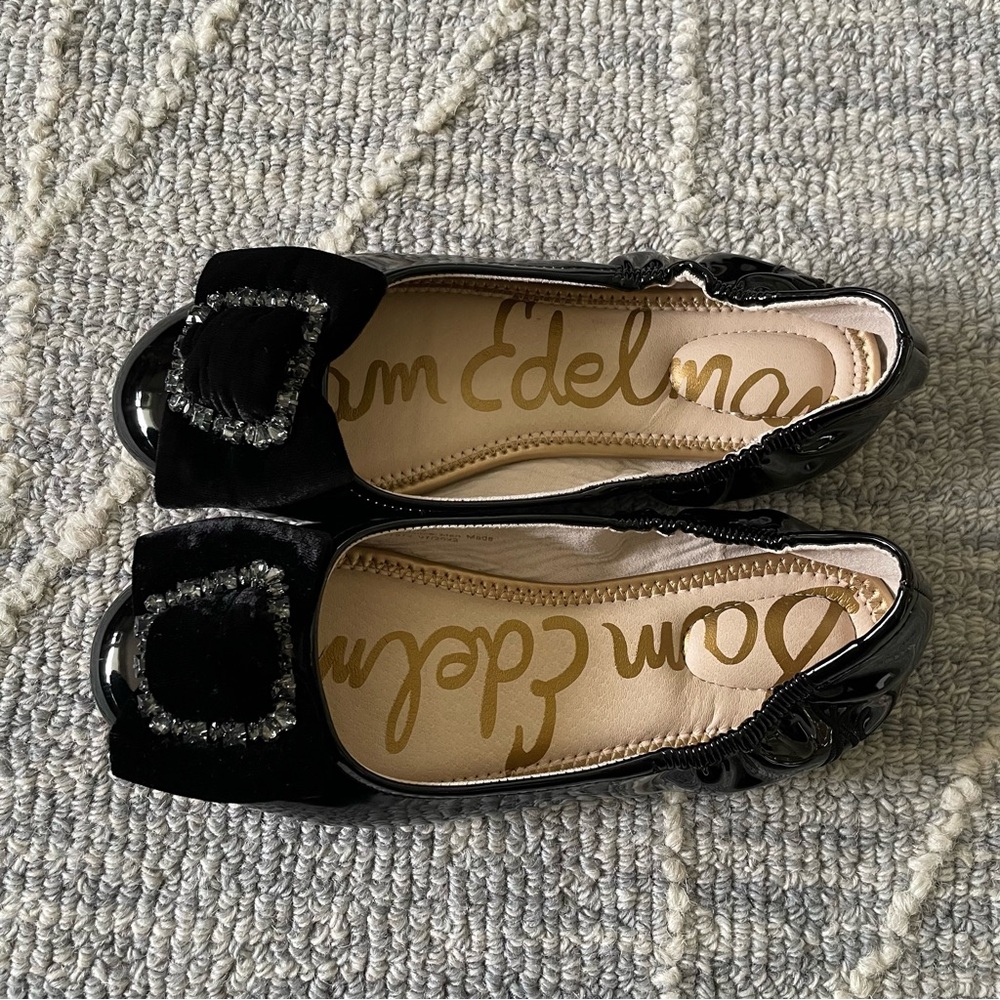 {Sam Edelman} Girls Black Flats